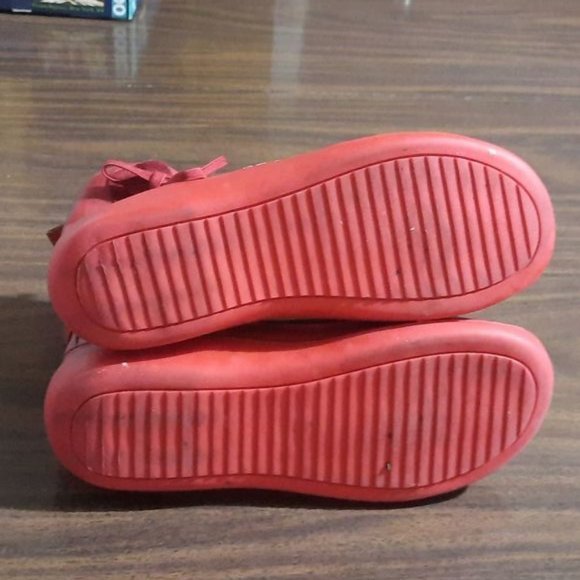 * Red Leather Booties - Picture 5 of 7